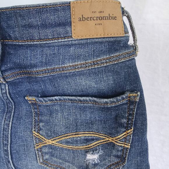Abercrombie Jean Shorts Girls 12 Festival Y2k Denim Distressed Coastal Cowgirl - Picture 6 of 11